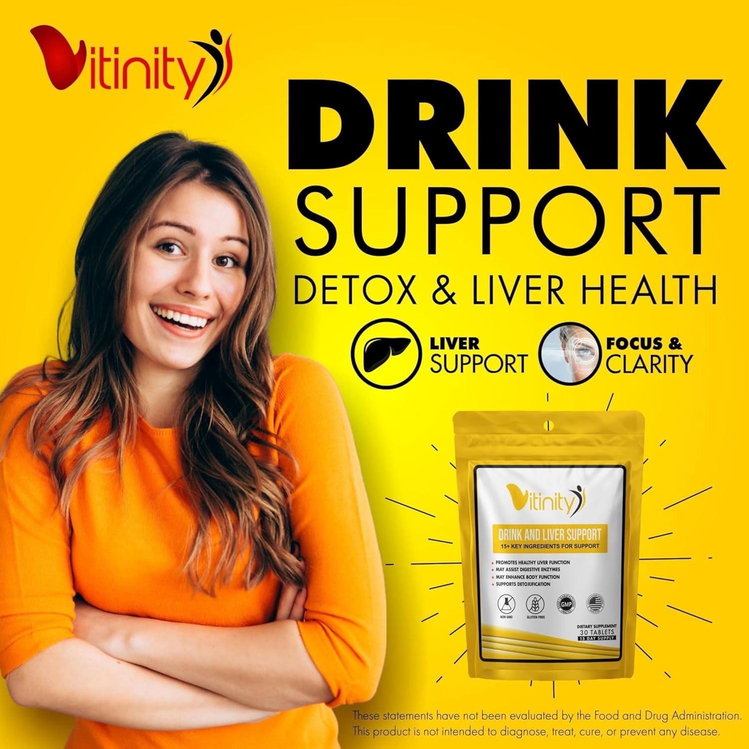 Drink Support Supplement & 3-Day Cleanse Bundle - Craving Support, Liver Health, Reduce Intake Formula - Kudzu, Milk Thistle, NAC for All Natural Detoxify, Gradual Reduction, and Stopping