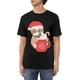 thumbnail image 1 of A Santa Sloth Hugging A Hot Chocolate Men's Cotton T-Shirts Casual Basic Crew Neck Tshirts Short Sleeve Tee Shirts,, 1 of 6