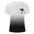 thumbnail image 4 of JLFKNG Mens T-Shirts Hawaiian Style Coconut Tree Printed Gradient Color Tee Tops Crew Neck Short Sleeve Braethable Loose Fit Tee Shirts Comfy Summer Clothes, 4 of 5
