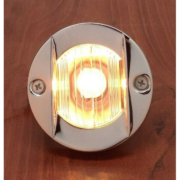 Pactrade Marine Boat Transom Stern Light Stainless Steel Spashproof Flush Mount, Festoon White Bulb, 12V8W