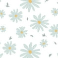 thumbnail image 5 of Lambs & Ivy Sweet Daisy 100% Cotton White/Blue Floral Baby Fitted Crib Sheet, 5 of 5