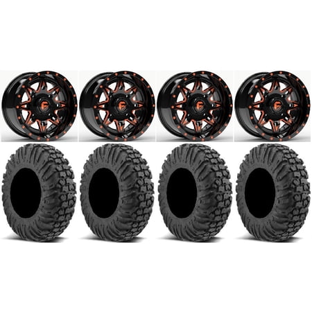 Fuel Lethal Orange 15 Wheels 32 MotoVator Tires Sportsman RZR Ranger