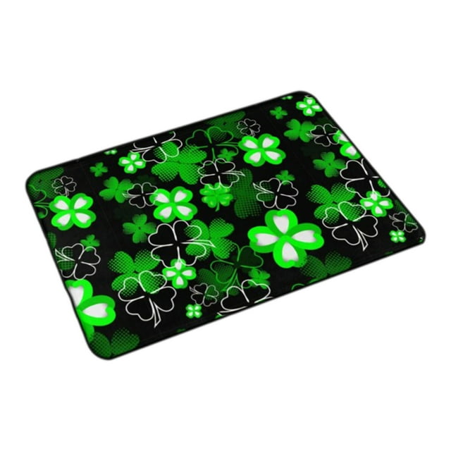 Front Door Mat. Patrick's Day Rug Ornament Green Decorative Rug Celebration Decorative Rug Indoor Doormat