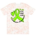 thumbnail image 3 of Inktastic Love, Care, Cure Lymphoma Awareness Lime Green Ribbon Hearts T-Shirt, 3 of 5