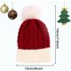 thumbnail image 2 of Gorro tejido navideño para bebé, Gorro tejido navideño para bebé para niños: 0 a 3 años Rojo, 2 of 5