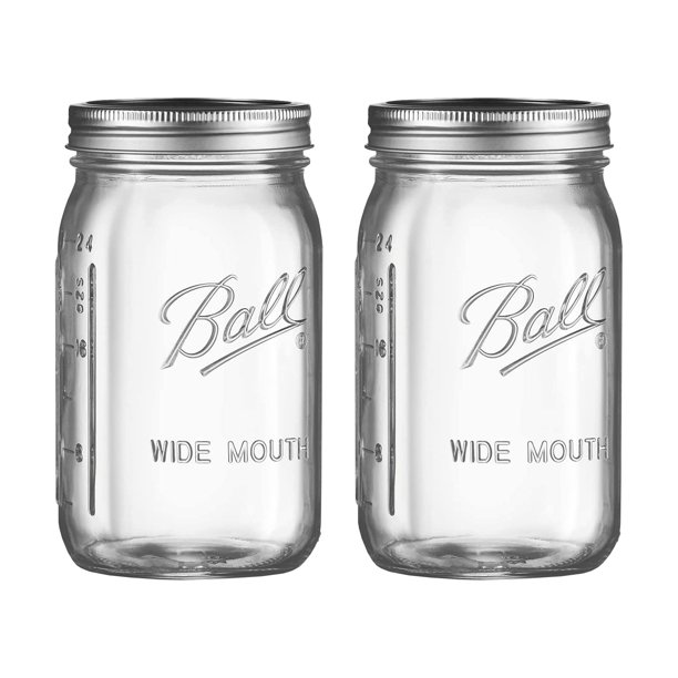 WIDE MOUTH Quart (32 oz.) Glass Food Preserving Pickling Canning Mason