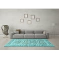 thumbnail image 3 of Ahgly Company Indoor Round Persian Light Blue Traditional Area Rugs, 5' Round, 3 of 4