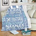thumbnail image 4 of Custom Blanket with Text Personalized Blanket Customized Flannel Throw Blankets for Adult Kid Birthday Christmas Mothers Fathers Valentines Day Gift (Blue, 60x80 Inch), 4 of 7