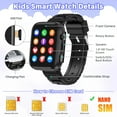 thumbnail image 6 of TOPCHANCES 4G Kids Smart Watch, Kids Cell Phone Watch with GPS Tracker, 2-way Calling, SMS, Voice, Video, Face Unlock Function, Touch Screen Smart Watch for Boys Girls 3-15 (Black), 6 of 9