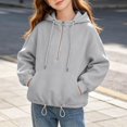 thumbnail image 2 of Girls Zip Up Sweatshirts Size 10-12 Half Zip Long Sleeve Hoodie for Kids Cute Trendy Oversized Pullover Sweatshirt with Pockets, 2 of 8
