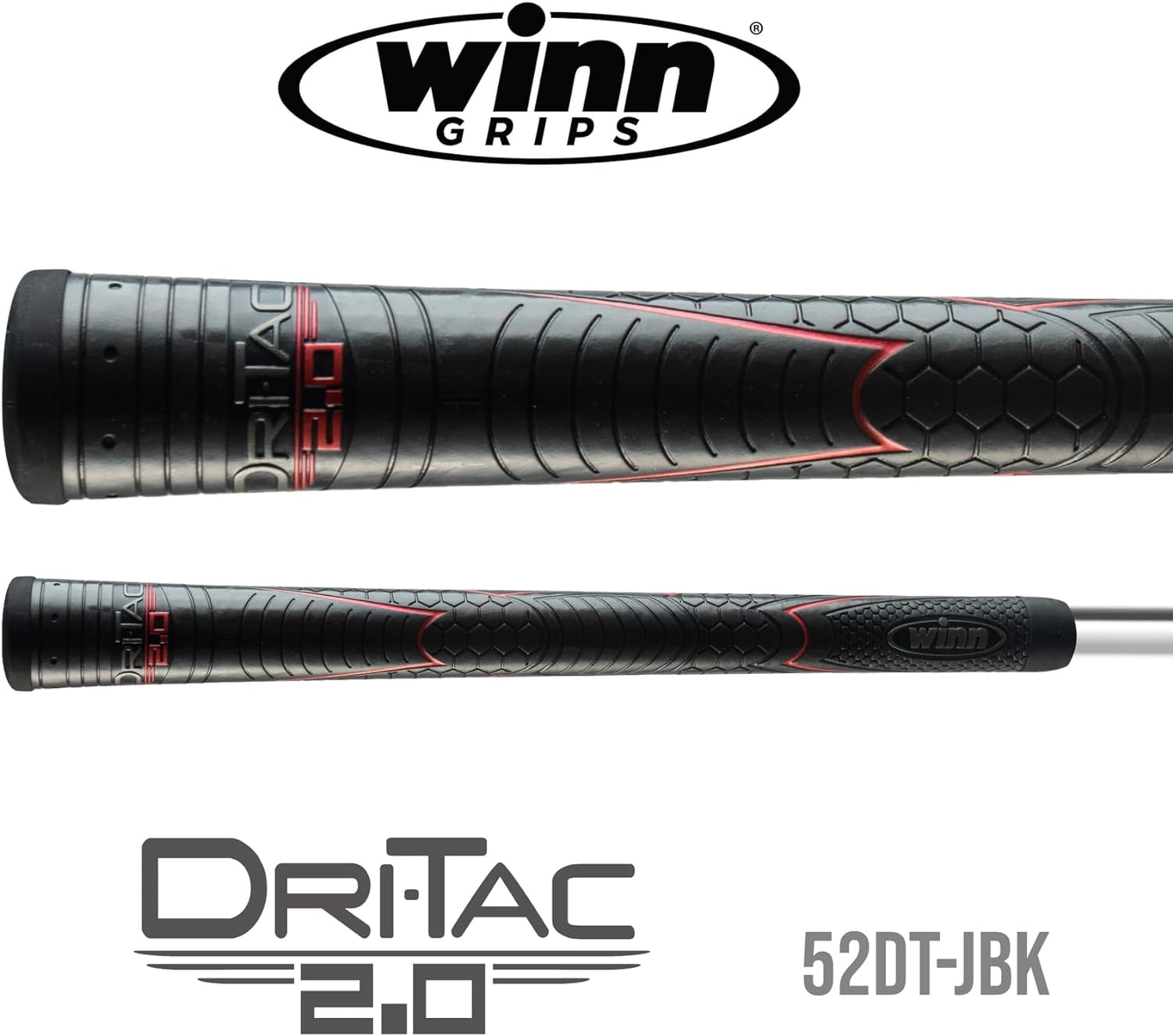 Winn Grips 52DT-JBK Dri-Tac 2.0 series Advance Polymer Technology, 13 Piece Golf Grip Bundle-Standard Size