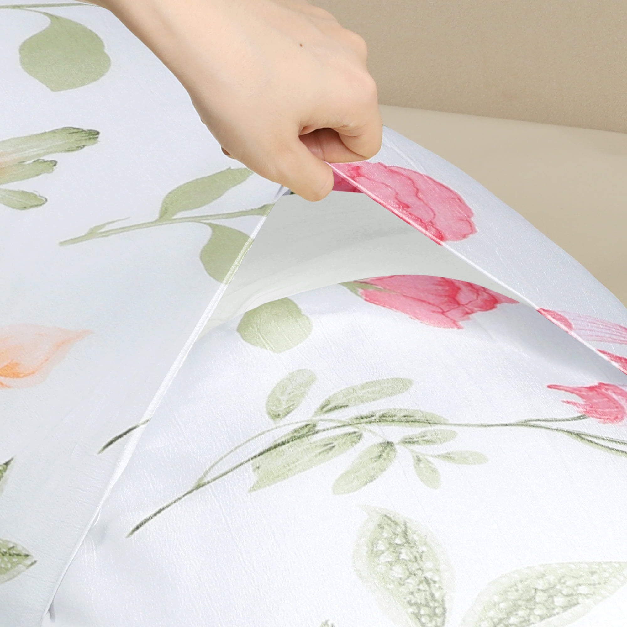 Unique Bargains 1 Pcs Pillowcase Breathable Soft Floral Pillow Cases Flowers 20"x72"