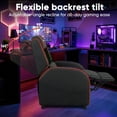 thumbnail image 4 of Homall RGB LED Lights Gaming Massage Recliner Chair Racing Style Single Living Room Sofa Ergonomic Home Theater Seating with Massage Lumbar Support, Red, 4 of 8