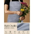 thumbnail image 3 of Cardkiss 2 Pack Kitchen Cooking Aprons, Soft Aprons for Women Men with 2 Pockets Chef Apron with Adjustable Neck Strap and Long Tie, 3 of 7