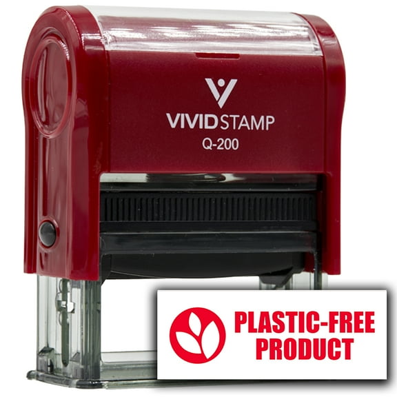All Quality Plastic-Free Product Self-Inking Rubber Stamp (Red Ink) - Q-200
