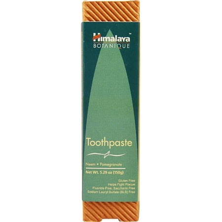 Thai Herbal Toothpaste - Himalaya Botanique Fluoride-Free Toothpaste, Neem And Pomegranate, 5.29 Oz