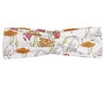 thumbnail image 1 of Floral Headband, Retro Spring Themed Foliage Pattern Including Lily and Iris Flowers and Birds Print, Elastic and Soft Women's Bandana for Sports and Everyday Use, Grey Red Coconut, by Ambesonne, 1 of 3