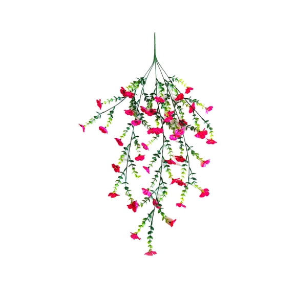Hot Pink Wall Mounted Artificial Flower Bouquet Simulation Decor For Desktop Display Cabinet Wedding And Party Scene Decoration
