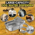 thumbnail image 6 of Automatic Water Dispenser for Dogs, 101oz Outdoor Dog Water Bowl, 304 Stainless Steel Water Feeder for Small to Large Pets, Large Livestock Waterer, Anti-Tipping, Water Auto-Fill, Easy to Clean, 6 of 7