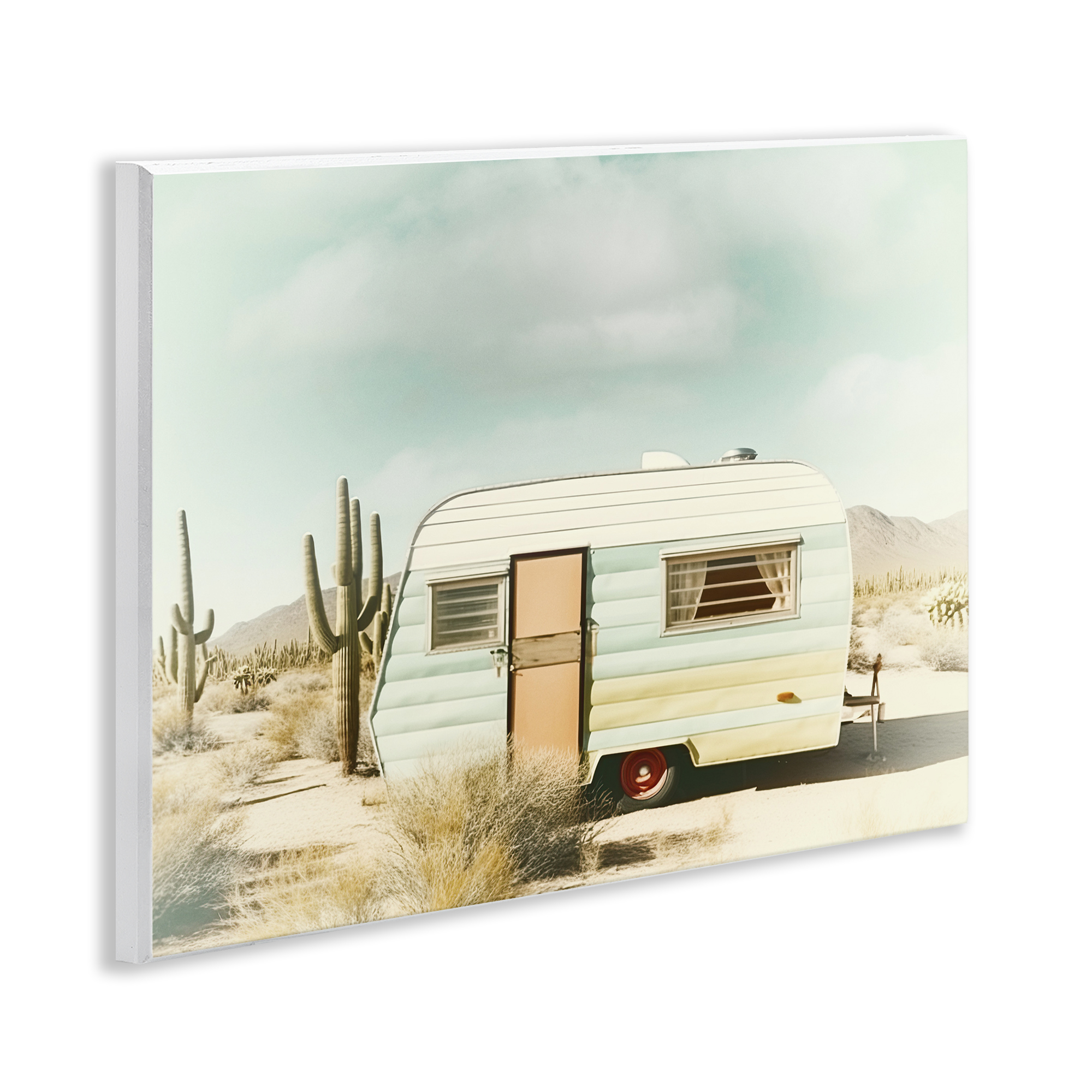 Desert Trip Vintage Wall Plaque Art, design by Decent Exposures