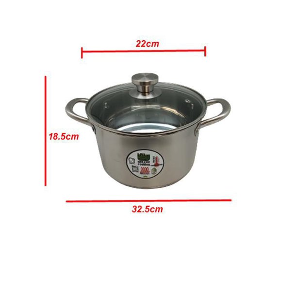 Normal Pot Sunwealth 5-ply bottom 5.9 quart heavy duty stainless steel soup pot ...