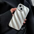 thumbnail image 6 of Water Ripple Curly Wave for iPhone 13 Case for iPhone 14 Case,Soft Slim Water Ripple Pattern Electroplated Finish iPhone 13 / iPhone 14 Phone Case, Silver, 6 of 12