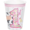 thumbnail image 1 of Creative Converting 340130 Ferme 1er Anniversaire Fille Tasses&44; 8 Comte, 1 of 1