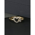thumbnail image 2 of Imperial 1/10Ct TDW Diamond Twin Heart Ring in 10K Yellow Gold (H-I, I2), 2 of 8