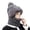 Gray, variant on Thickened Plush Knitted Hat with Neck Gaiters Face Cover Cold Weather Protection Pullover Russian Hat for Winter Outdoor