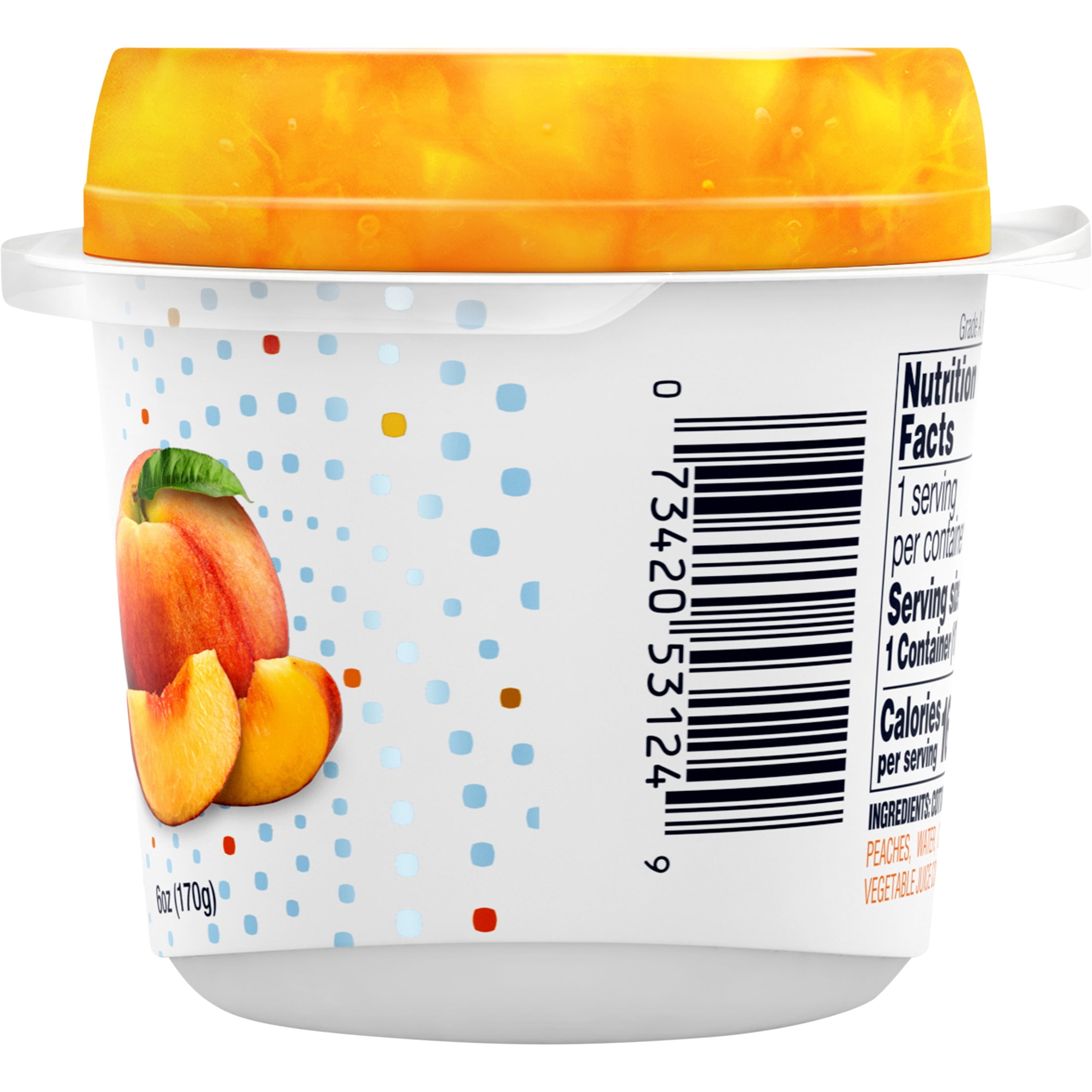 Daisy Cottage Cheese with Peach, 4% Milkfat, 6 oz Cup (Refrigerated) – 14g of Protein per Serving