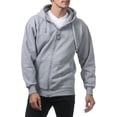 thumbnail image 4 of Pro Club Men's Heavyweight Full Zip Fleece Hoodie Heather Gray X-Large, 4 of 6