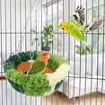 thumbnail image 2 of Bird Nest Bed Parrot Hanging Swing Hammock Bird Cage House for Budgies Parakeets Cockatiels Lovebirds Conures (Green), 2 of 13