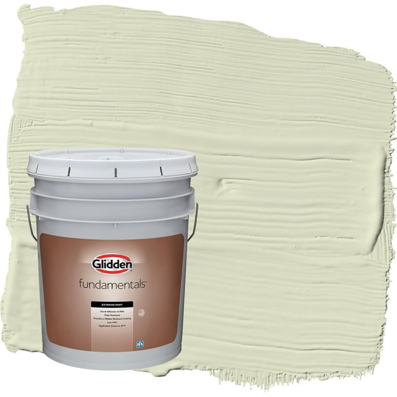 Glidden Fundamentals Slow Dance / Green Satin Exterior Paint, 5 Gallon