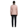thumbnail image 4 of Tazzio Skinny Fit Satin Shawl Collar Double Breasted 2 Piece Tuxedo Suit Set, 4 of 4