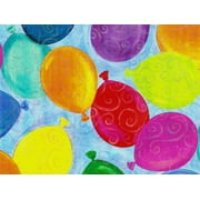 Pack of 1, Balloons Galore Gift Wrap 24" x 417' Gift Wrap Half Ream Roll for Holiday, Party, Kids' Birthday, Wedding & Special Occasion Packaging