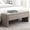 Brown, variant on YWEN 47.25'' Ottoman with Storage, End of Bed Storage Bench, Entryway Bench - Linen Upholstered Multi-Functional Footrest for Bedroom, Living Room, Dorm & Window Bench