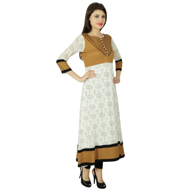 Phagun Kurta d'Arbre pour Femmes Kurti Ethnique Robe Tunique en Coton