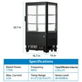 thumbnail image 4 of Aoile 2.1 Cu.Ft Commercial Refrigerated Display Case, Single Door Countertop Display Refrigerator with LED Lighting, 4 of 7