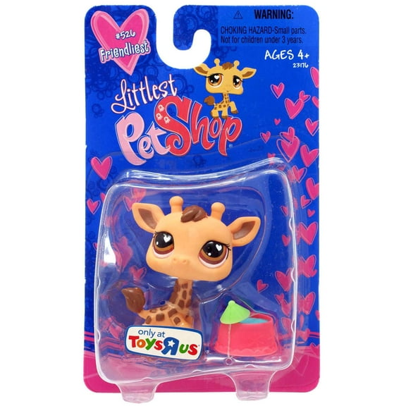 Hasbro Littlest Pet Shop Geoffrey the Giraffe Action Figure Random Color Bowl