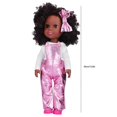 thumbnail image 2 of 14in Reborn Baby Dolls African Black Skin Girl Doll Fashionable Child Toys GiftQ14‑50 Bright Pink, 2 of 4