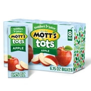 Mott's for Tots Apple Juice, 6.75 Fluid Ounce, 8 Count Boxes