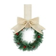 thumbnail image 2 of Christmas Wreath with Plaid Bow - 6PCS 4 Inch Mini Kitchen Cabinet Wreaths for Indoor and Outdoor Christmas Decorations, Holiday Decor for Windows, Doors, and Home Holiday Decor, 2 of 8