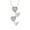 925 Sterling Silver, variant on 10K White Gold Round Diamond Heart Pendant with Sterling Silver Chain Necklace (1/10 cttw, I-J Color, I2-I3 Clarity), 18"