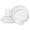 Solid White, variant on ALOFMO 16 Piece Matte Green Ceramic Dinnerware Set for 4 People, Round Plates, Bowls & Pasta Bowls Set, Dishwasher Microwave Safe Tableware