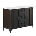 thumbnail image 2 of Modway Steamforge 48" Double Sink Bathroom Vanity in White Black, 2 of 11