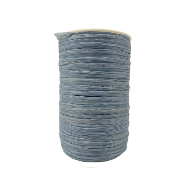 Flat Pastel Blue Raffia Ribbon - 1/4 ''x 100 yd - Home Projects - Gift Packaging - Party Decor - Natural Farms