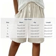 thumbnail image 2 of Sheghy Womens Shorts 100%Cotton Women's Elastic Waist Shorts Button Front Casual Loose Solid Knee Length Shorts with Pockets, 2 of 6