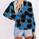 thumbnail image 4 of Blusa suelta de manga larga con estampado a la moda para mujer, sudadera informal con bolsillos y botones, sudadera con capucha Pompotops FGAJ18534, 4 of 6