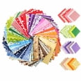 thumbnail image 4 of 100% Cotton Fabric Squares with Random Floral Prints, 100 Pack 3.9 Inch Precut Fabric Squares, Assorted Colors for Quilting and Sewing, 4 of 6