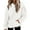 White, variant on Bovemsi Sweatshirt for Women Fashionable Casual Zipper Pocket Round Neck Long Sleeve Hooded Camo Hoodie